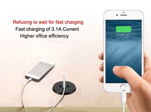Cargador de oficina de alta calidad, solución de 3 puertos USB 5V 3.1A, Cargador USB de escritorio oculto, cargador de mesa integrado, precio más barato de China - Product Image 3