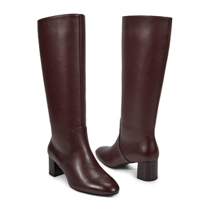 WETKISS Vente en gros de chaussures d'automne et d'hiver pour femmes, <span class=keywords><strong>bottes</strong></span> à talon épais rétro des <span class=keywords><strong>années</strong></span> <span class=keywords><strong>70</strong></span>, <span class=keywords><strong>bottes</strong></span> Go Go pour femmes, bout rond, PU uni, <span class=keywords><strong>bottes</strong></span> hautes jusqu'au genou - Product Image 4