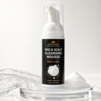 Mousse Nettoyante Préparatoire Sans Alcool pour Perruques à Marque Blanche, Nettoyant pour Cuir Chevelu et Ligne Capillaire pour Adhésif de Perruque en Dentelle, Fabricant OEM