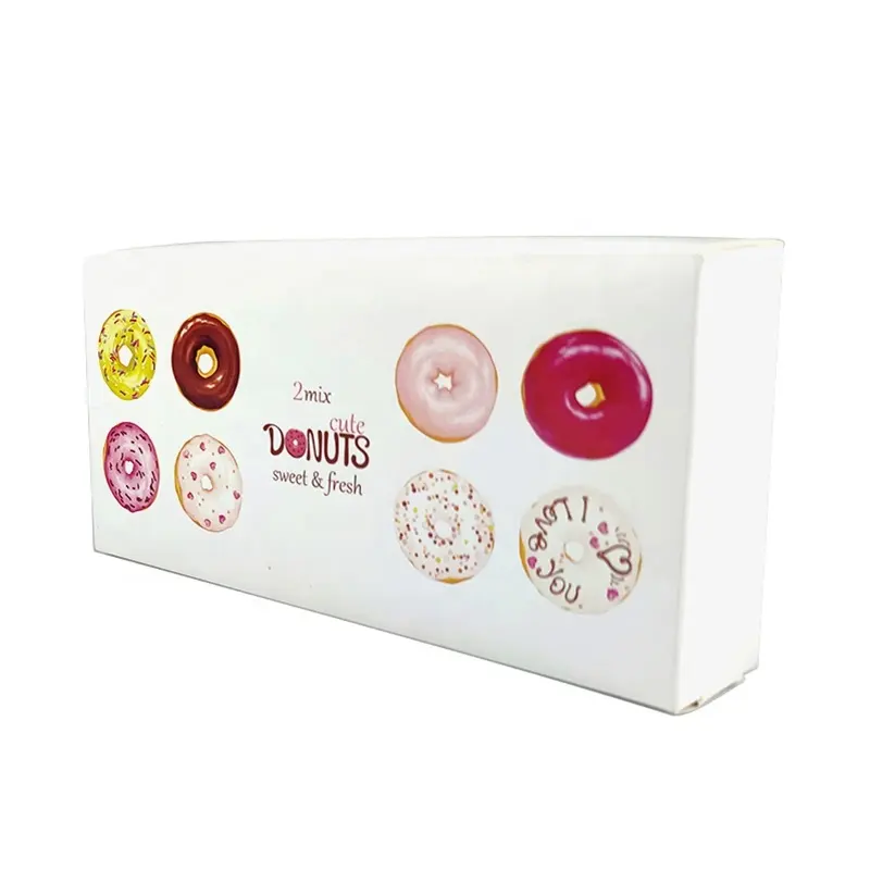 Boîtes de pâtisserie en papier avec fenêtre personnalisée, boîte à donuts pour aliments, Macaron, format cupcakes, avec emballage cadeau, fenêtre personnalisée