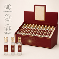 Flacon de parfum vide personnalisé de 35 ml, style stylo avec capuchon doré, flacon pulvérisateur en verre rechargeable, vente en gros, design arabe