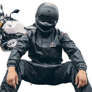 Combinaison de pluie pour moto MJMOTO 2022, imperméable, veste de pluie pour le cyclisme + pantalon de pluie, veste légère pliable coupe-vent - Product Image 3