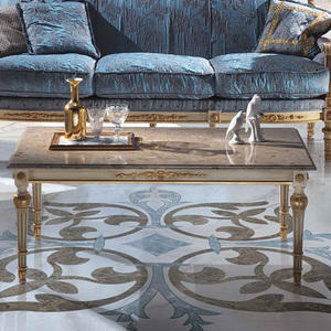 Phong Cách Châu Âu Bộ Đồ Nội Thất Màu Xanh Vải 1 + 2 + 3 Chỗ Ngồi Cổ Bằng Gỗ Biệt Thự Phòng Khách Sofa Giải Trí Cắt Ghế Sofa - Product Image 5