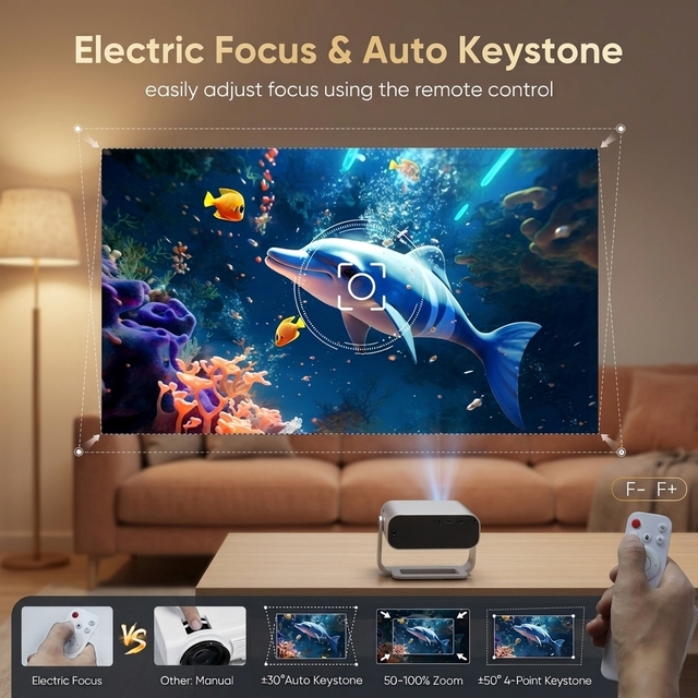 Magcubic Hy450max Projector Projector Projector Home Theater Projector Screen Hologram 4k Android Laser Video Portable Projector