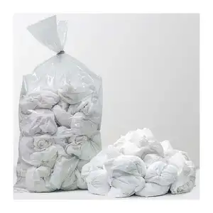 Saco de toalhas de algodão branco e luvas 10kg pano industrial de algodão a granel