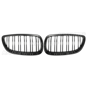 2 Rejillas Delanteras para BMW E92 E93 328i 335i 2007 2008 2009 2010 2011-2014, Rejillas de Carreras con Doble Listón en Negro Brillante - Product Image 2