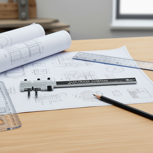 Compas de traçage Ttake 300 mm, outil de dessin technique de précision avec poignée en acier de qualité industrielle pour le dessin d'ingénierie - Product Image 3