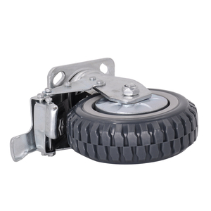 Fabrikverkauf Edelstahl 250Kg 6 Zoll Hochleistungs-PU-MW-Lenkrolle mit Bremse - Product Image 5