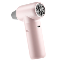 Mini ventilateur électrique 130000 tr/min, souffleur d'air réglable, turbo, souffleur violent, rechargeable avec lumière, nettoyage de voiture