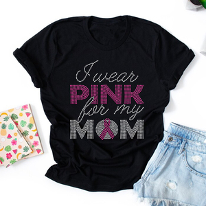 Concientización sobre el cáncer de <span class=keywords><strong>mama</strong></span>, uso rosa para mi mamá, transferencia de diamantes de imitación de cristal rosa para Sujetador deportivo, camisas, bolsas de ropa - Product Image 4
