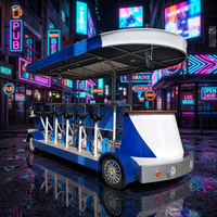 Vélo-bar électrique tandem ordinaire pour les visites en ville, vélo-pub à pédales pour les groupes touristiques, vélo-pub pour les soirées en ville