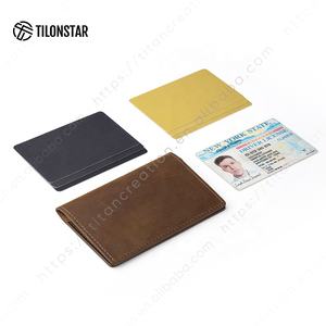 TILONSTAR TVW104P Venta al por mayor de cuero genuino con bloqueo RFID Wallet Bifold Slimline Credit Holder para negocios - Product Image 3