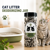 Désodorisant pour litière de chat OEM au charbon actif – Pot anti-odeurs pour la fraîcheur de la toilette de chat – Fournitures pour animaux de compagnie