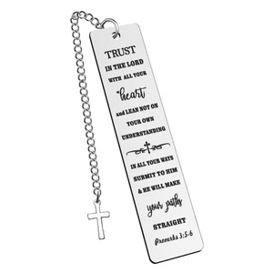 Listo para enviar Espadas cruzadas Oración católica Forma de Cruz Biblia Cristiana Marcadores de metal personalizados - Product Image 3
