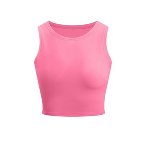 Tank <b>Tops</b> Women ShirtNew Sexy Crop <b>Top</b> Sleeveless Tight Fitting Base Shirt with Round Neck and <b>Cross</b> Shaped tank <b>Top</b> - Product Image 3