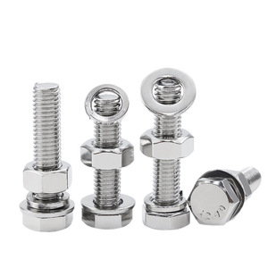 304 Stainless Steel Hex Socket Head Bolts Nuts Washers M30 M33 M36 M39 Fastener Connection DIN 933 Grade 12.9 - Product Image 1