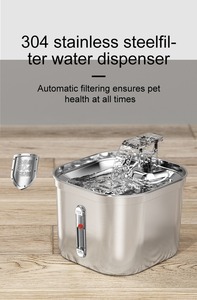 2.2L Stainless Steel Pet Drinking Water Fountain Automatic Cat Water <strong>Bowl</strong> Dispenser Cat Water Fountain for Sale - Product Image 6