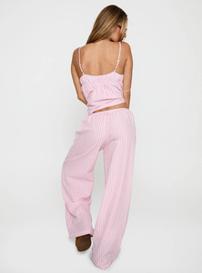China Sleepwear Manufacturer Summer Spring Casual Trousers Loose Comfortable Jersey <strong>Thermal</strong> Home Wear Pajamas for Women - Product Image 4