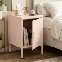 Meuble de rangement en acier moderne, couleur personnalisable, sur pieds, avec portes shaker modulaires, pour salon et école