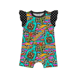 Monos sin mangas con volantes para niñas, pelele informal para bebés y niños pequeños - Product Image 3
