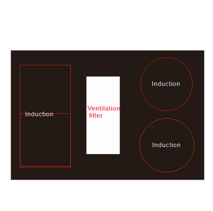4 zones de chauffage Hotte <span class=keywords><strong>aspirante</strong></span> <span class=keywords><strong>aspirante</strong></span> Ventilation de la hotte Cuisinière à induction - Product Image 6
