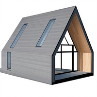 Kit de cabane extérieure préfabriquée en acier modulaire moderne en forme de A, design minimaliste, studio de jardin, école, salon ou espace de vie extérieur