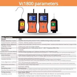 Comparador de Fase y Medidor de Corriente de Alto/Bajo Voltaje Inalámbrico Shengli VC1500 - Product Image 4