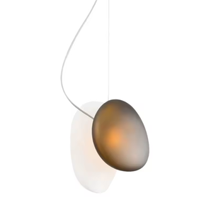 Zeal Lighting Creative Pebble Suspension Lustre en verre soufflé minimaliste pour chambre ou restaurant avec hauteur réglable - Product Image 5
