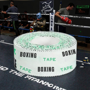 Nastro Protettivo Sportivo Professionale BM con Logo Personalizzato, 100% Cotone Bianco Traspirante, Adesivo Forte, 2,5cm per Boxe, Kickboxing, MMA, <span class=keywords><strong>Muay</strong></span> Thai - Product Image 4
