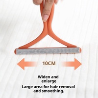 Grattoir électrostatique en plastique pour animaux de compagnie, brosse anti-peluches, grattoir portable pour tapis, ne blesse pas les vêtements, élimine les poils d'animaux