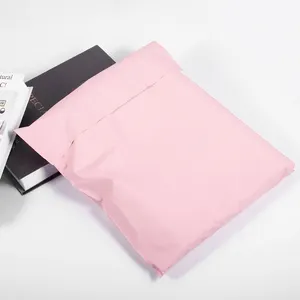 Экологичный самоуплотняющийся пластиковый курьерский пакет с индивидуальным принтом для почтового магазина Онлайн Белые Розовые почтовые пакеты