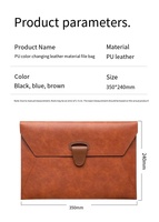 Porte-documents A4 personnalisé avec logo, en cuir PU, fermeture magnétique, pochette pour documents, impression, enveloppe, gaufrage