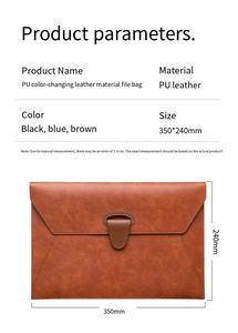 Porte-documents A4 personnalisé avec logo, en cuir PU, fermeture magnétique, pochette pour documents, impression de logo personnalisée, enveloppe pour dossiers - Product Image 5