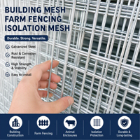 Panneaux de grillage soudé en fer galvanisé pour élevage d'animaux, cages pour lapins, poulets, chiens, construction durable et écologique, clôture d'isolement
