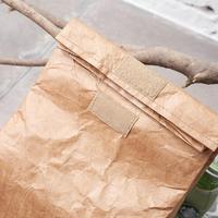 Sac à lunch personnalisé en papier brun Tyvek avec logo écologique réutilisable, étanche, glacière à isolation thermique de grande capacité congelable