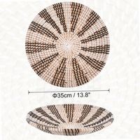 Décoration murale en jute faite à la main, style indien, pour plantes aériennes, objets décoratifs noirs pour salon
