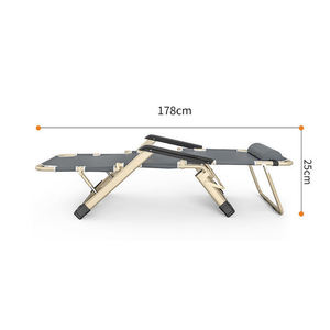 <span class=keywords><strong>Chaise</strong></span> <span class=keywords><strong>longue</strong></span> multi-angles Ajustement Lit pliant de luxe Pliable Salon d'extérieur inclinable Chaises de plage de jardin - Product Image 3