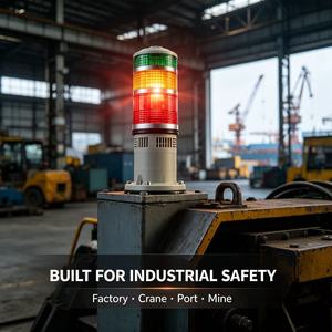 Industrial LED Warning Light 3 Color Tower Signal <b>Alarm</b> Lamp 85dB Buzzer for Crane Factory Automation - Product Image 4