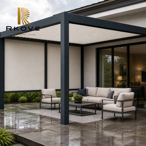 Pérgola Arquitectónica de Pared con Acabado de Aluminio Elegante y Pantallas ZIP para Casas Modernas - Product Image 3