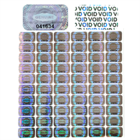 Étiquettes holographiques de sécurité personnalisées avec impression de logo, numéro de série réfléchissant au laser, code QR holographique adhésif