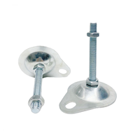 Pieds réglables M12 M14 M16, base de 76 mm, support d'oreille à trou ovale, pieds de nivellement pour support de convoyeur