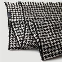 Écharpe longue d'hiver HAIBEI pour femme, motif à carreaux, en cachemire métallisé argenté, luxueuse, coupe-vent, très tendance