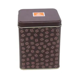 Venta al por mayor de latas de lata empaquetadas latas de café de metal exquisita caja de lata de té