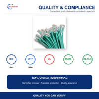 Câble Pigtail Électronique Personnalisé en Cuivre RJ12 6P6C vers Fil Nu, 23010mm, 6 Cœurs, Isolation PTFE/PVC/Nylon, pour Ordinateur, Conforme UL2464