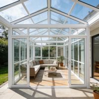 Maison de jardin d'hiver, véranda 4 saisons, maisons de patio avec pergola en aluminium, véranda préfabriquée, balcon en verre, véranda solaire