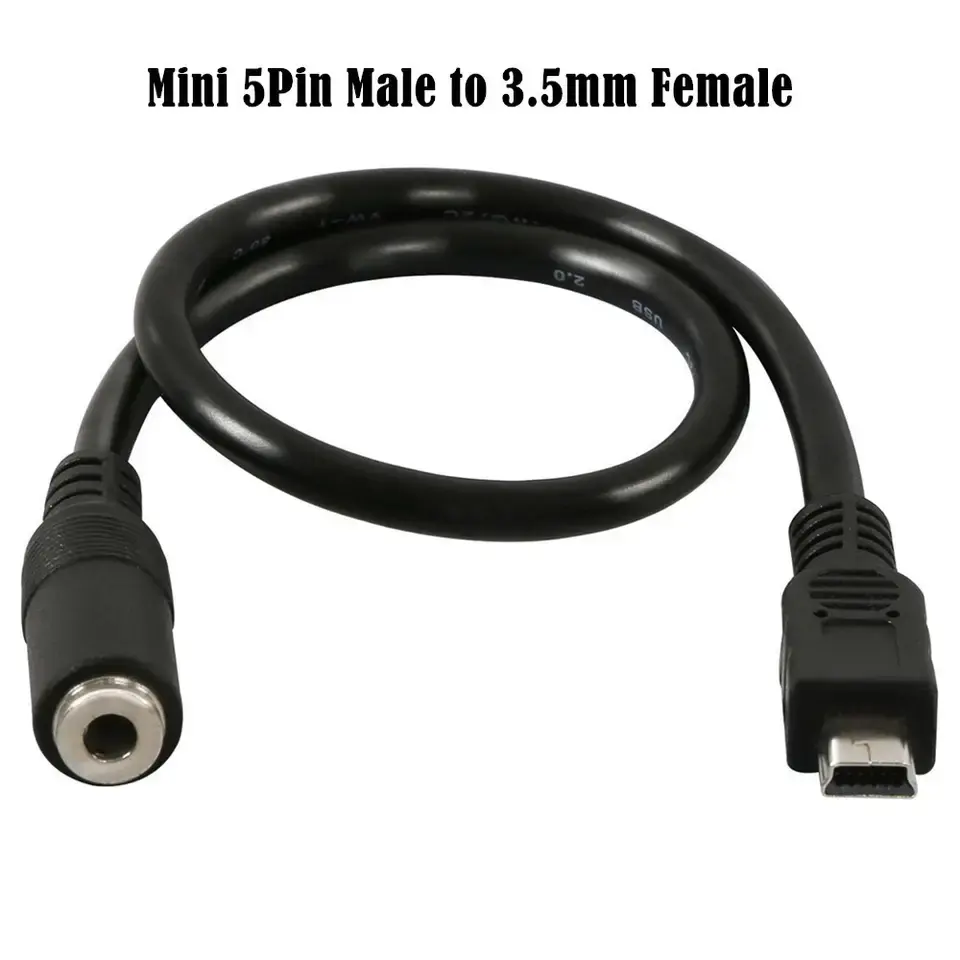 Aktif klip Mic mikrofon dönüştürme adaptörü için mikro USB erkek 3.5mm Jack kadın ses kablo kordonu
