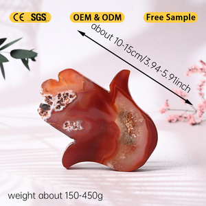 คริสตัลธรรมชาติแกะสลักลายคาร์เนเลียนพร้อมจีโอดขายส่ง - Product Image 3