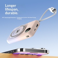 Nouvelle batterie externe magnétique portable 22,5 W à charge ultra-rapide 10000 mAh avec câble intégré et impression de logo personnalisable