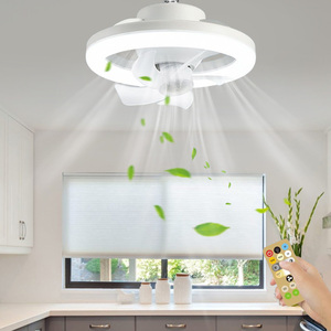Ventilador de Techo de 48W E27 con Luz LED y Control Remoto, Lámpara de Ventilador de Techo con Rotación de 360° para Decoración del Hogar - Product Image 1