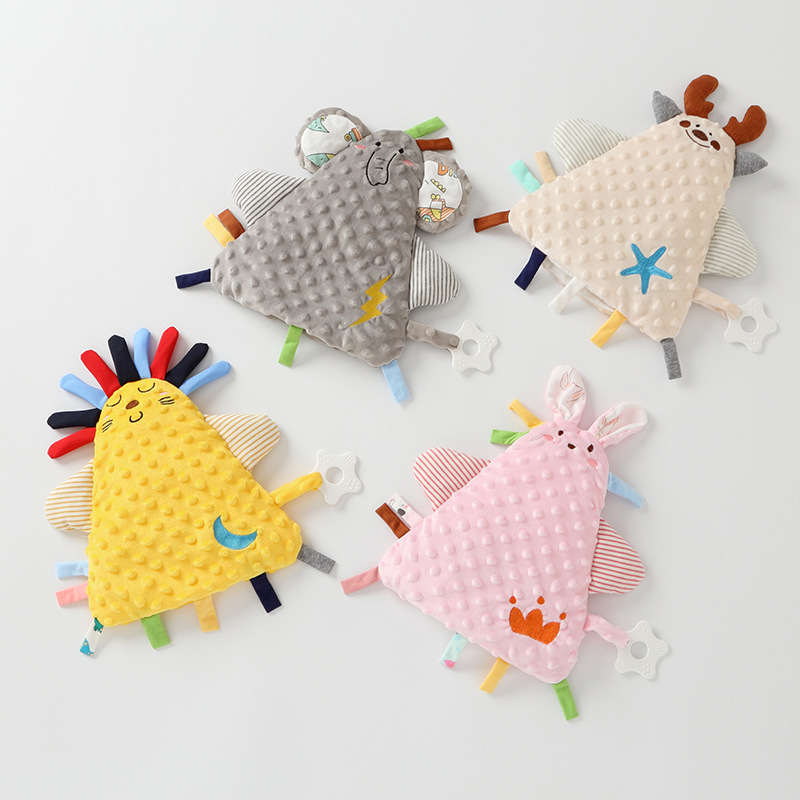 Новинка 2022, мягкая игрушка в горошек, животное Минки, раннее обучение, плюшевая ручная марионетка, игрушка для малышей, удобные игрушки для новорожденных с прорезывателем для зубов